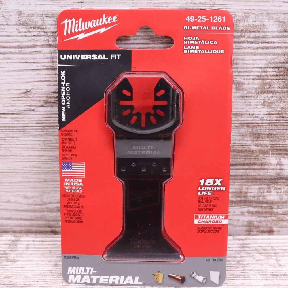 Milwaukee 49-25-1261 OPEN-LOK 1-3/4 Titanium Enhanced Bi-Metal Metal Blade